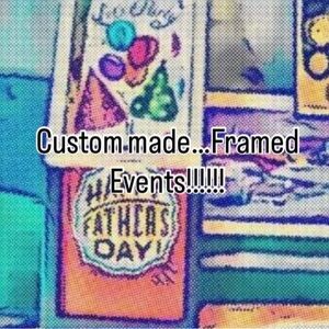 Custom Framed Art with Colorful Design